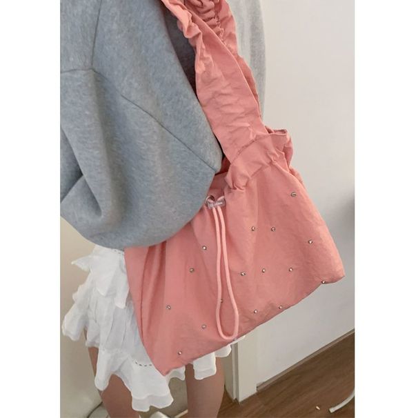 Piccola borsa in tela artistica trasparente per l'estate 2024 da donna, nuova borsa alla moda coreana pieghevole, versatile e di grande capacità_voghion.com