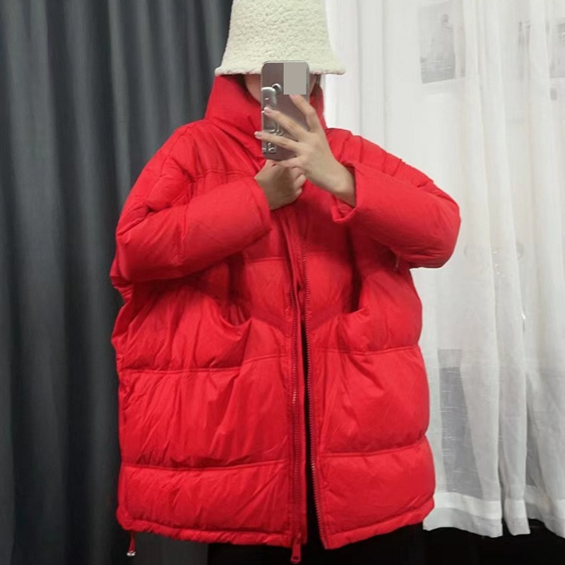Kadın Giyim kadınlar için yeni aşağı ceket, orta ve uzun kapşonlu büyük boy gevşek kalınlaştırılmış beyaz ördek aşağı kışlık ceket_voghion.com