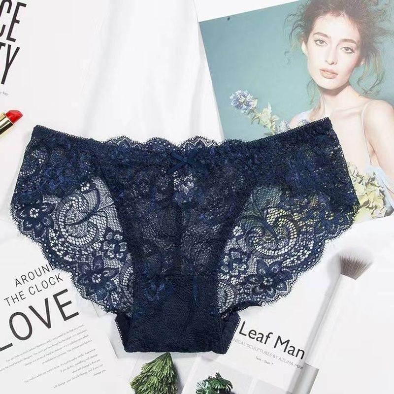 Women's Intimates Sexy Lace Panties For Women Mid Waist Breathable Seamless Hip Lift 100% Cotton Crotch Women's Briefs_voghion.com