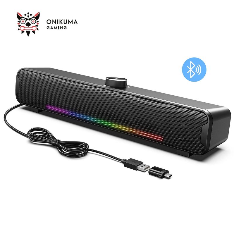 ONIKUMA L16 Bluetooth Wired Speaker RGB Black_voghion.com