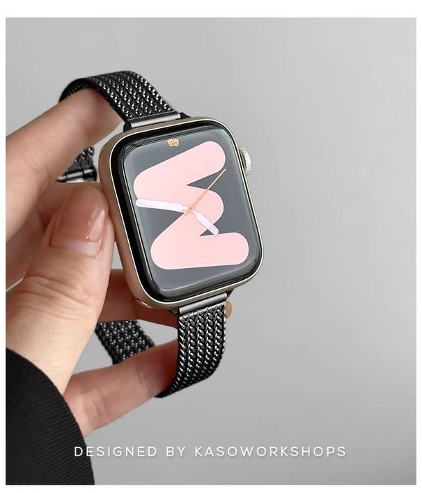 Weizenohr-Magnetarmband, Apple Watch, Edelstahlarmband, passend für Apple Watch, neue Modelle, Metall, 9/S10/SE_voghion.com