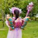 Ensemble de costumes de princesse féeriques et de ballons pour filles, ailes de papillon, baguette, ballons, cadeaux de fête pour enfants, anniversaire, Halloween_voghion.com