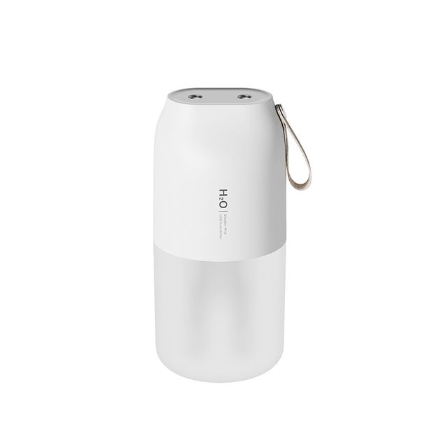 Umidificatore d'aria a doppio spruzzatore da 300 ml, batteria ricaricabile tramite USB da 2000 mAh, diffusore di nebbia per aromi wireless, luce umidificatore_voghion.com