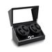 Rotations High Gloss Black Finish With Acrylic Window Velveteen Lined Wood Composite 4-Watch Winder (AC Powered)_voghion.com
