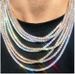 Zircon Tennis Chain Hip-Hop Jewelry For Women And Men Niche Necklace_voghion.com