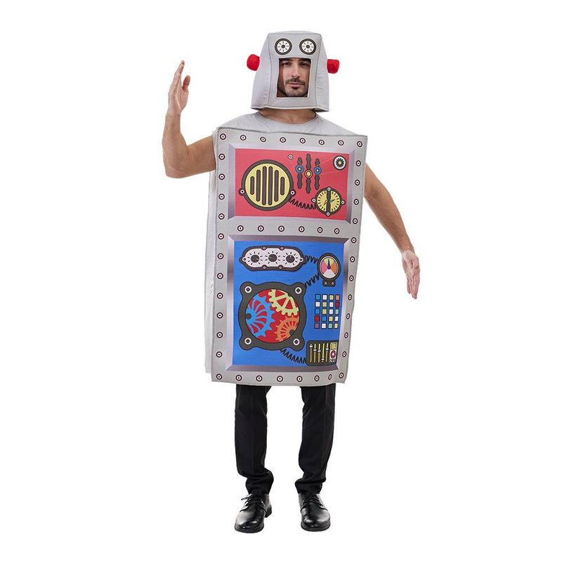 Unisex Halloween adult robot sponge costume Alien Lego party costume fun costume_voghion.com