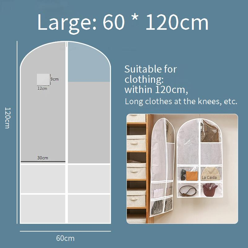 choiceness Waterproof Garment Bag With Pockets For Closet Organization_voghion.com