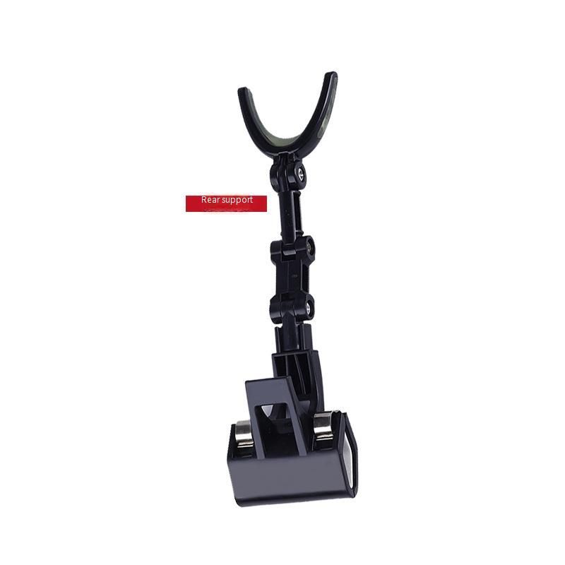 Fisherman's Treasure 360° drehbarer Angelrutenhalter – Faltbare Klemme aus Kohlefaser für Brücken-/Kajakangeln mit Doppelhaken (vorne und hinten)_voghion.com