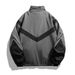 Spring 2026 Fashion Sport Outerwear Men 100% Polyester Stand Collar Splicing Embedded Reflective Thread Raglan Sleeve Loose Thin Zipper Jacket M-4XL_voghion.com