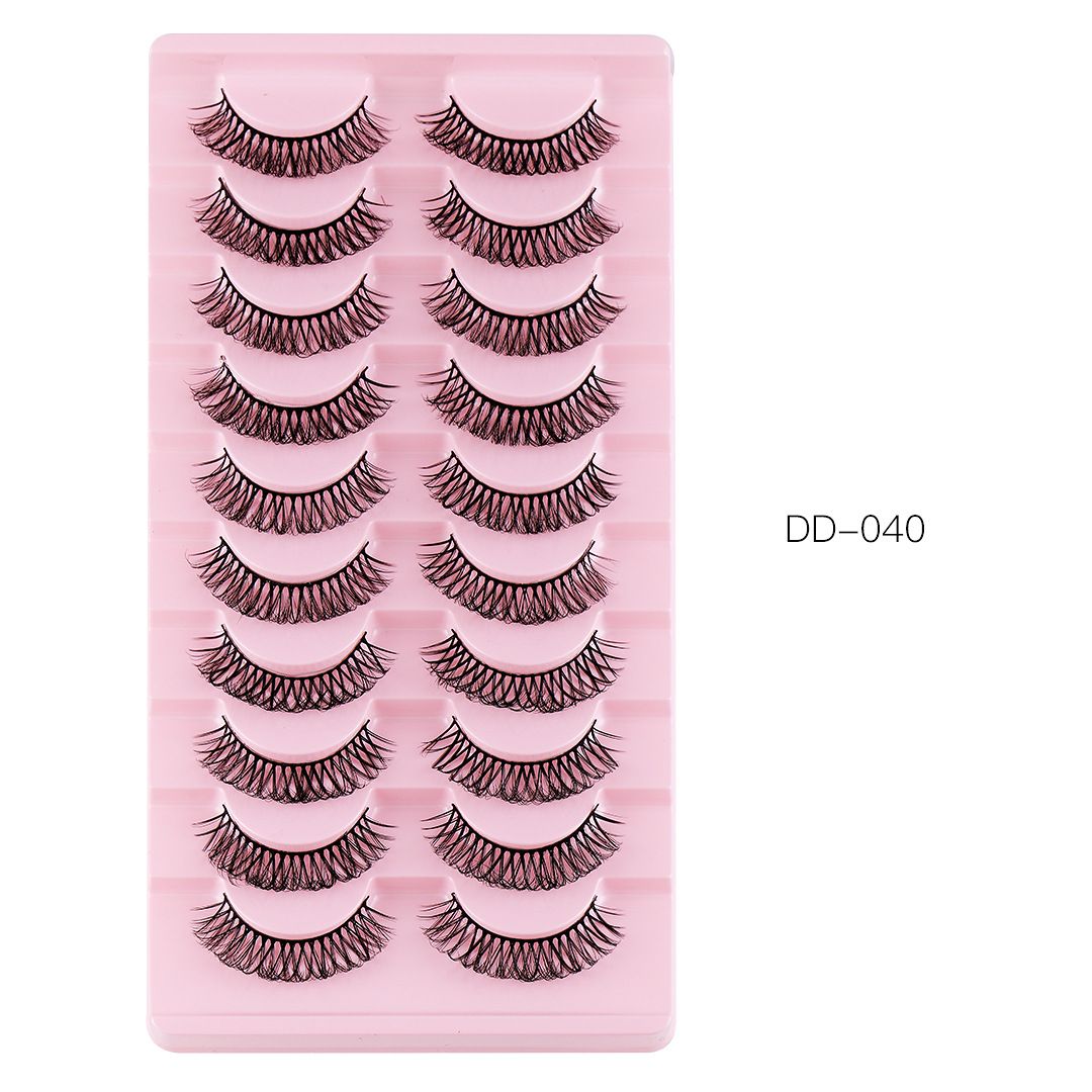 10 Pairs European - American False Eyelashes DD Curl, Dense & One - Piece Russian Curl For 3D Eye Look Create Charming Western - Style Makeup_voghion.com