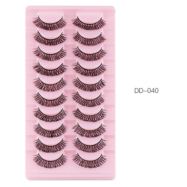 10 Pairs European - American False Eyelashes DD Curl, Dense & One - Piece Russian Curl For 3D Eye Look Create Charming Western - Style Makeup_voghion.com