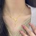 Collar de borla de mariposa de oro de Vietnam, conjunto de mariposa de oro de simulación femenina, cadena de clavícula de temperamento de moda, tienda de oro del mismo estilo_voghion.com