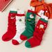 Calzini di Natale per bambine, autunno e inverno, piccoli, per la scuola media, per bambini più grandi, con cartoni animati, rossi, per il nuovo anno, calzini tubolari medi per neonati_voghion.com