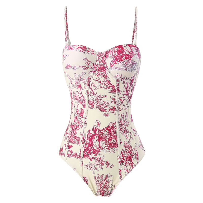Abbigliamento da donna, costume da bagno intero, bikini da donna, bikini con stampa retrò, protezione solare, gonna lunga, costume da bagno due pezzi da donna_voghion.com
