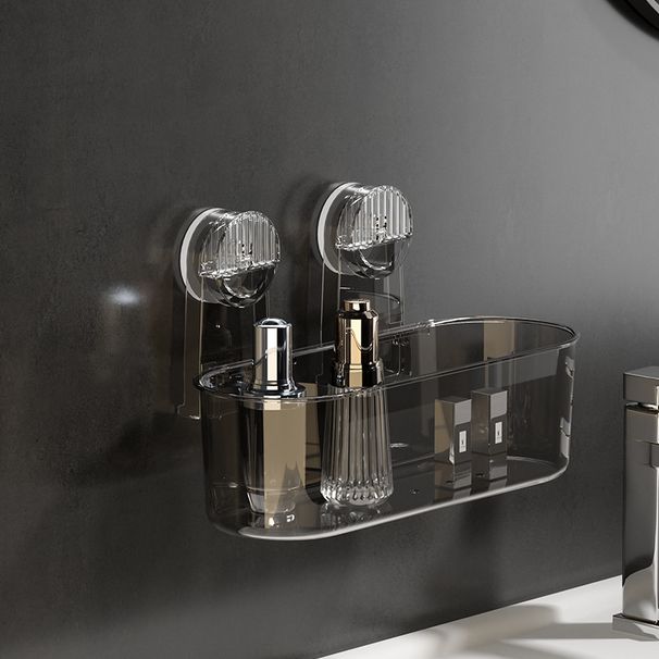 Großes und hohes Gestell mit Saugnäpfen, Waschtisch für das Badezimmer, an der Wand montierte Aufbewahrungsbox für Gesichtstücher, Aufbewahrungsbox mit hängendem Korb für das Badezimmer._voghion.com