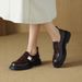 Version ~ New British Style Round Toe Thick Sole Loafers Hand-Scrubbed Sheepskin Slip-On Shoes For Women_voghion.com
