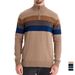 Mode Herren Halbreißverschluss Herren Pullover Pullover Gestreifter Spleißen Strickpullover_voghion.com
