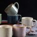 175ml Aesthetic Ceramic Coffee Cup Set - Glaze Gradient Cappuccino & Latte Art Cup With Saucer_voghion.com