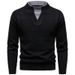 Herren-Strickpullover mit Henley-Kragen, neuer, modischer V-Ausschnitt-Pullover im Herbst-Winter-Stil, lässiges Langarm-Oberteil mit Fledermausärmeln_voghion.com