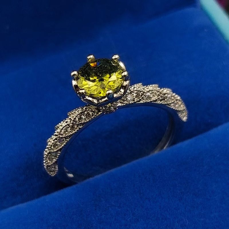 Beliebter Diamantring Schmuck 1 Karat Mozzarella Diamant Offener Antrag Ehering Valentinstagsgeschenk_voghion.com