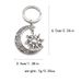 Accessori portachiavi con ciondolo sole luna cava in metallo portachiavi in lega_voghion.com