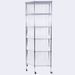 6-Layer Chrome Plated Polygonal Corner Shelf with 2" PP Wheels 680*680*1800 Silver_voghion.com