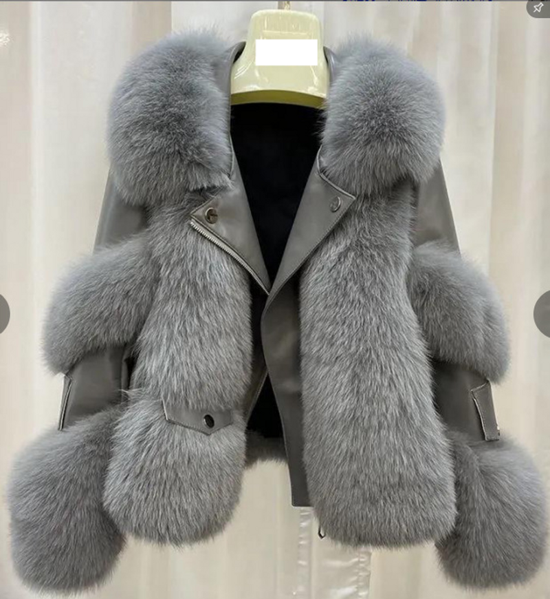 Dametøj pels damefrakke mode damefrakke куртка_voghion.com