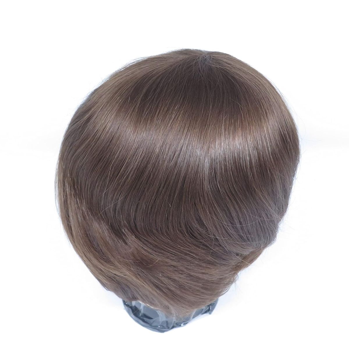 Euro Injection Toupee For Men 100% European Virgin Human Hair Pieces Injection Thin Skin Hair Replacement System Men Wigs Medium Light Brown Color #5_voghion.com