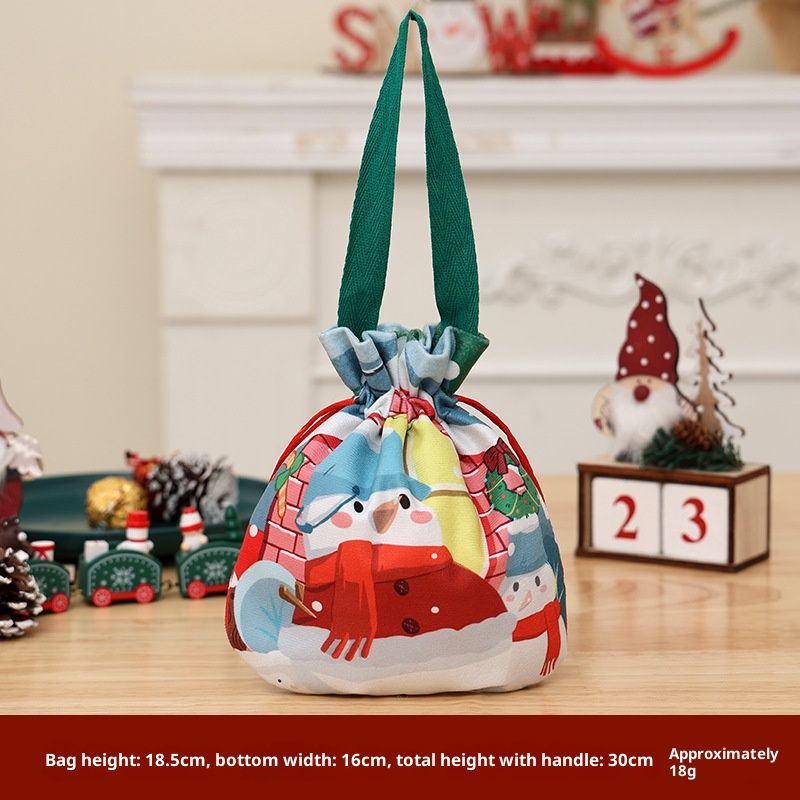 Christmas Gift Bags With Plush Characters - Santa, Snowman & Reindeer Designs For Candy, Apples & Holiday Treats_voghion.com