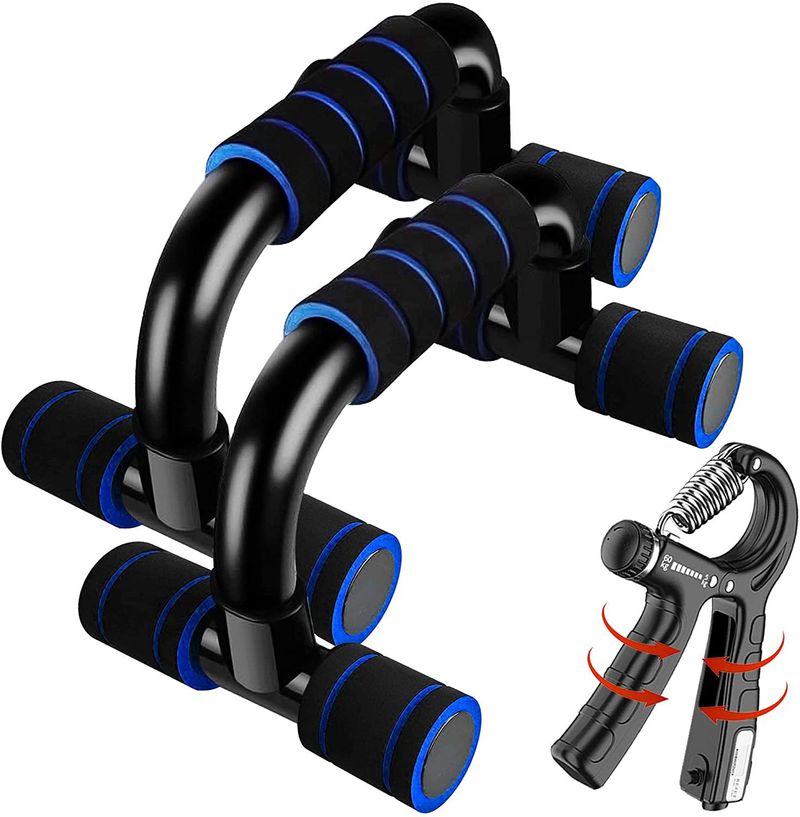 Attrezzature per il fitness Stesso set di supporto per flessioni per principianti Esercizi per la forza delle braccia Decompressione Fitness Attrezzatura per il fitness a doppio scopo_voghion.com
