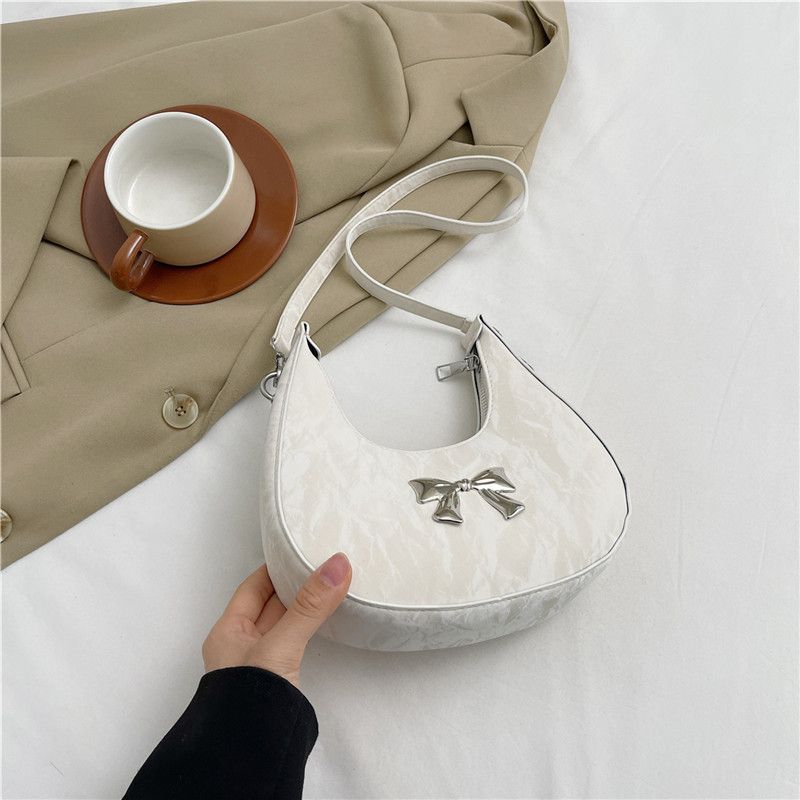 Borsa a mano con fiocco di alta qualità per donna, 2024, nuova borsa a tracolla con catena, mini borsa a tracolla sottobraccio_voghion.com