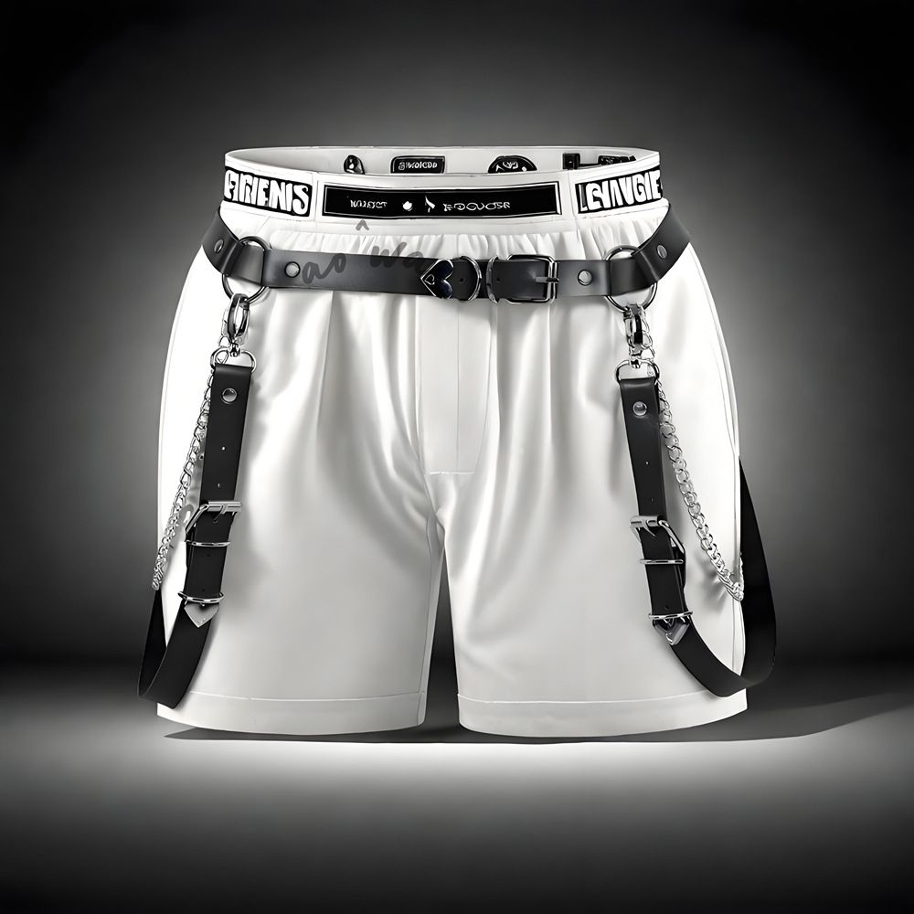 Harajuku Fashion Dark Lolita Girl Punk Gothic Decoration JK Waist Chain Strap Garter Belt_voghion.com