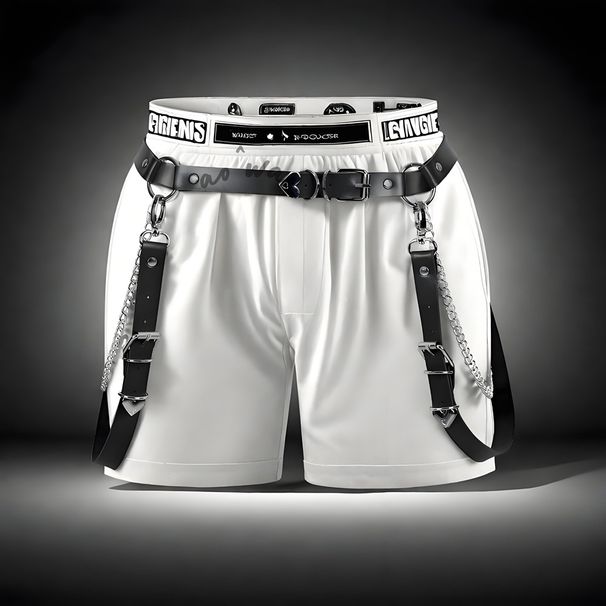 Harajuku Fashion Dark Lolita Girl Punk Gothic Decoration JK Waist Chain Strap Garter Belt_voghion.com