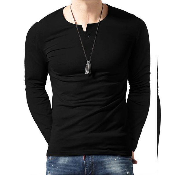 T-shirt da uomo a maniche lunghe autunno e inverno_voghion.com