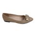 Damenschuhe Einzelschuhe Damen Flache Schuhe Spitze Metallschnalle Ballettschuhe Ballettschuhe_voghion.com