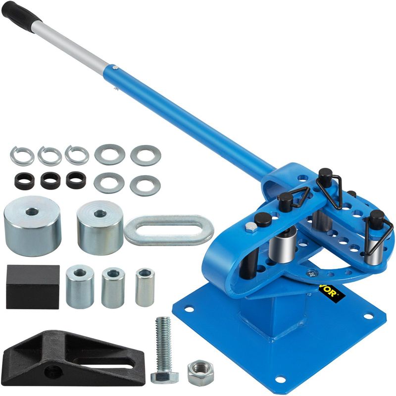 VEVOR Compact Metal Bender 1"-3" Bench Flat Bar Rod Bending Brake Bender 7 Dies_voghion.com