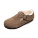 Slip-On Original Winter Plüsch Warme Dicke Sohle Einzelne Echtes Leder Pelz Schuhe Frauen Große Größe_voghion.com