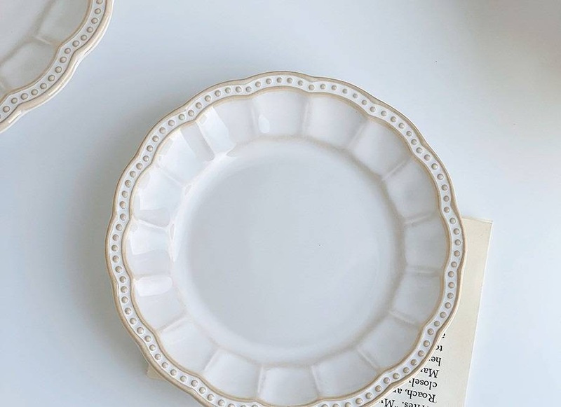 Minimalist Ceramic Tableware Set – Handcrafted Cloud Shell Collection, Eco-Friendly Stoneware For Rice Bowls, Plates & Coffee Cups (12-Piece Set)​_voghion.com