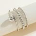 Set di braccialetti con perline in argento da donna, 3 pezzi, bracciale elastico semplice alla moda bohémien, bracciale con perline a tubo impilate, set di gioielli regalo_voghion.com