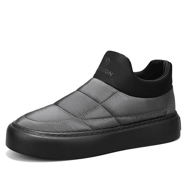 Herrenschuhe Herren Winter New Style Plus Samt Dicke Warme Wasserdichte Slip-On-Baumwollschuhe Dicke Sohle Freizeit Outdoor Arbeit Schneestiefel_voghion.com