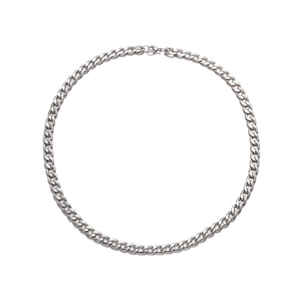 Basic Versatile Hip-Hop Cuban Titanium Steel Necklace Niche Style Punk Cool Trend Non-Fading Sweater Chain_voghion.com