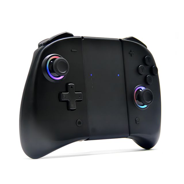 Controle sem fio para joystick de jogo Switch LED Gamepad para Nintend Switch Alça de controle Punho ajustável Turbo Vibração_voghion.com