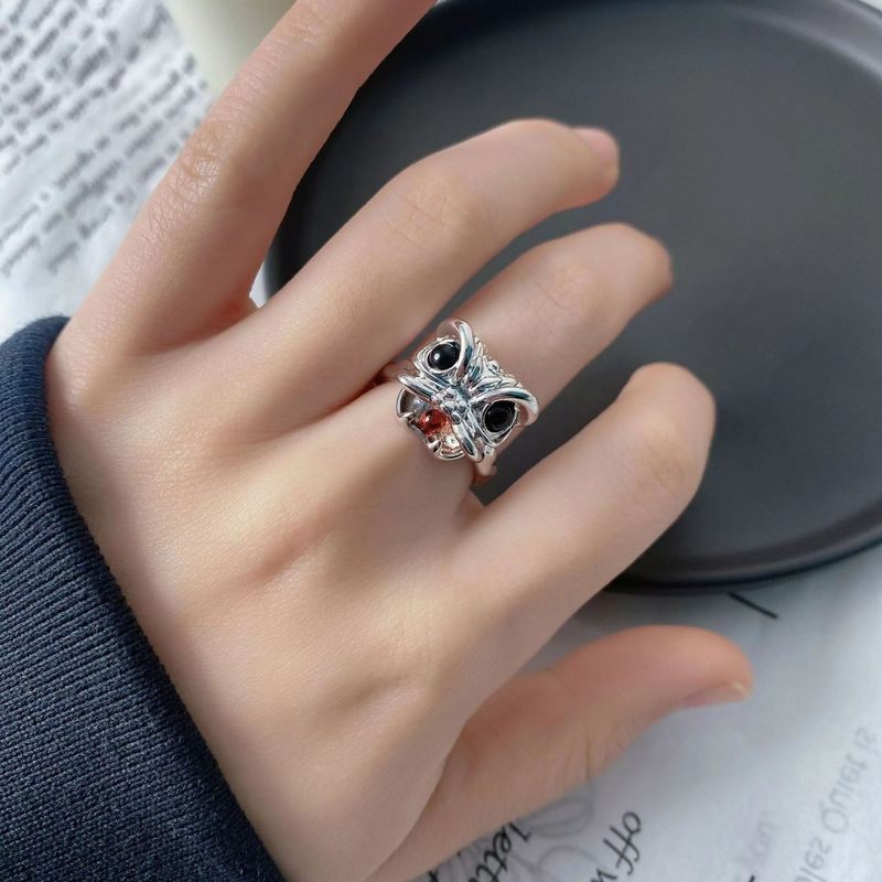 Awakening Lion Zircon Open Ring, Men's Women's Court Style, Light Luxury, Niche Design, Simple And Versatile, High End_voghion.com