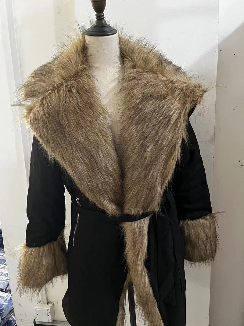 Women's Clothing Fashion Slim Mid-Length Coat Cotton-Padded Jacket_voghion.com