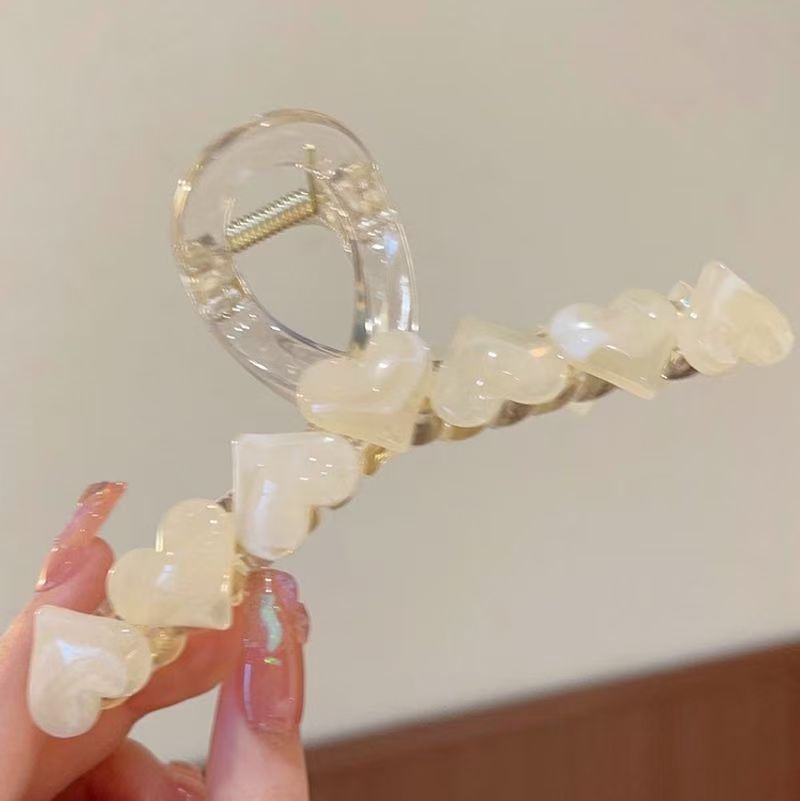 Schlagendes Herz ~ Jelly Love Grab Große Nische High-End-Haarnadel Weibliche Hinterkopf-Clip-Kopfbedeckung_voghion.com