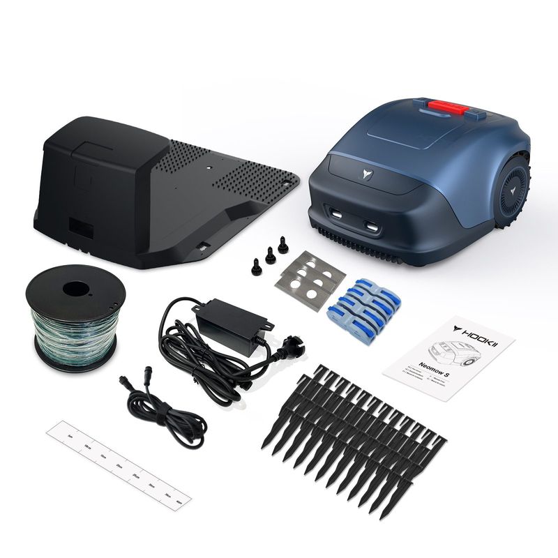 Cortador de grama robótico inteligente, 3 modos de corte, 4G, Bluetooth e controle por aplicativo, gramado de até 1000 m², cortador de grama automático com bateria de 4400 mAh e estação de carregamento_voghion.com