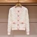 Pink Chunky Knit Cardigan For Women – Sweet & Elegant Cropped Open Front Sweater (S/M/L/XL, Spring )_voghion.com