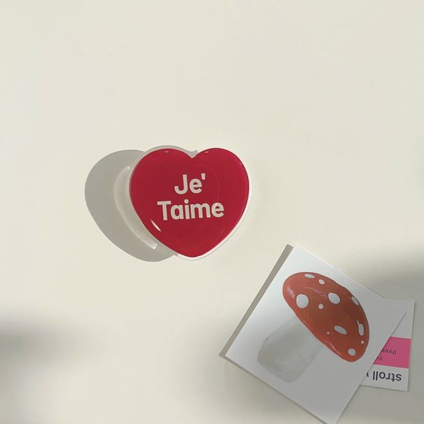 TechGlobe Korean Style Heart Black Bow Stand Suitable For Sweet Creative Back Sticker Shell Telescopic Cartoon Multi-Functional_voghion.com