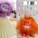 Creative Fluffy Plush Lion Keychain Fun Longhair Monster Car Pendant Wholesale_voghion.com