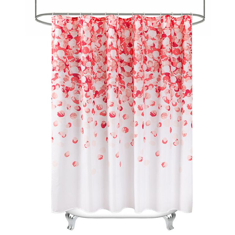 Polyester Shower Curtain – Modern Striped Water-Resistant Bathroom Partition (180x180cm 12 Stylish Color Options)​_voghion.com